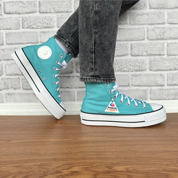 Converse Shoes - ⭐Converse Chuck Taylor All Star Lift Platform Charms 8 Womens Shoes Teal A06492C